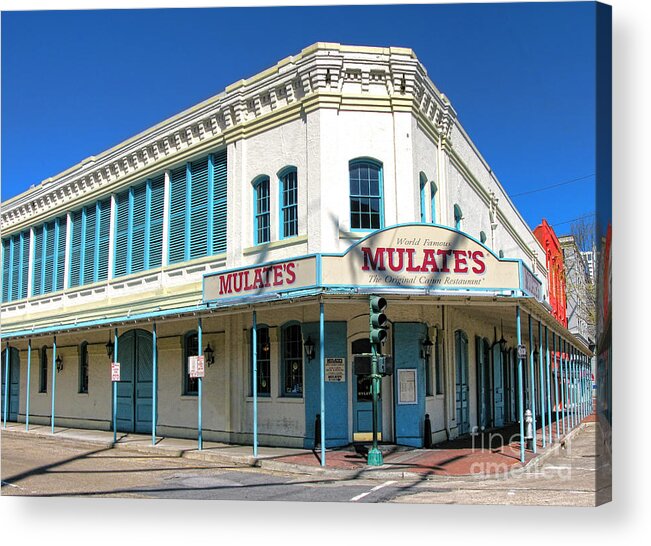 Mulate's Acrylic Print featuring the photograph New Orleans Mulate's by Olivier Le Queinec
