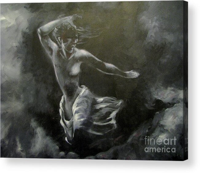 Female Nude Acrylic Print featuring the painting Nightmare by Patricia Kanzler