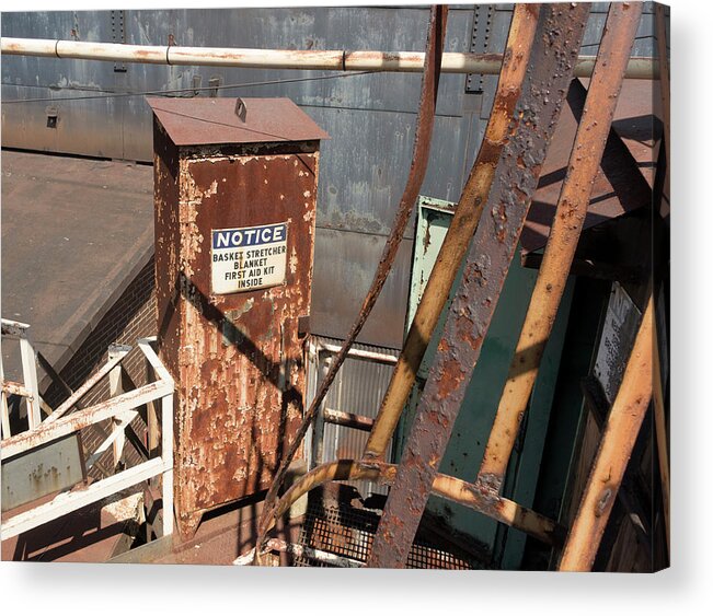 Rust Acrylic Print featuring the photograph Notice by Jessica Levant