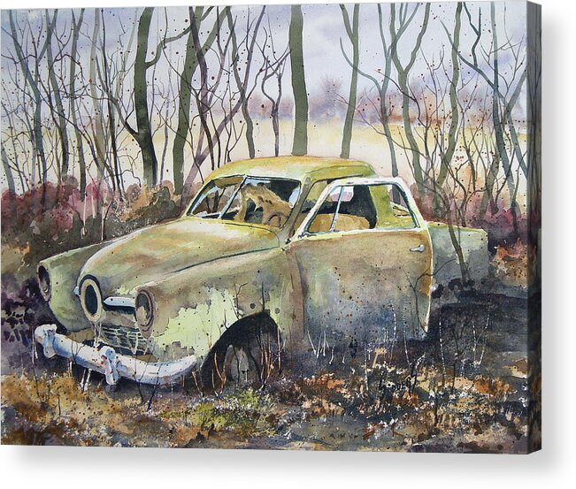 Car Acrylic Print featuring the painting Old Bullet Nose by Sam Sidders