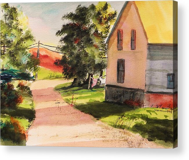 House Acrylic Print featuring the painting On the Line by John Williams