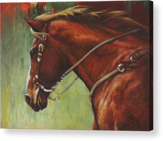 Horses Acrylic Print featuring the painting On The Move by Harvie Brown