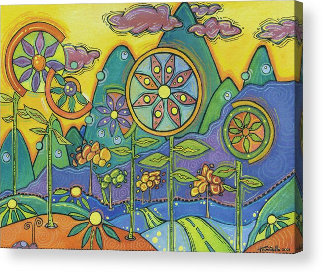 Eamscape Acrylic Print featuring the painting Once Upon a Dream by Tanielle Childers