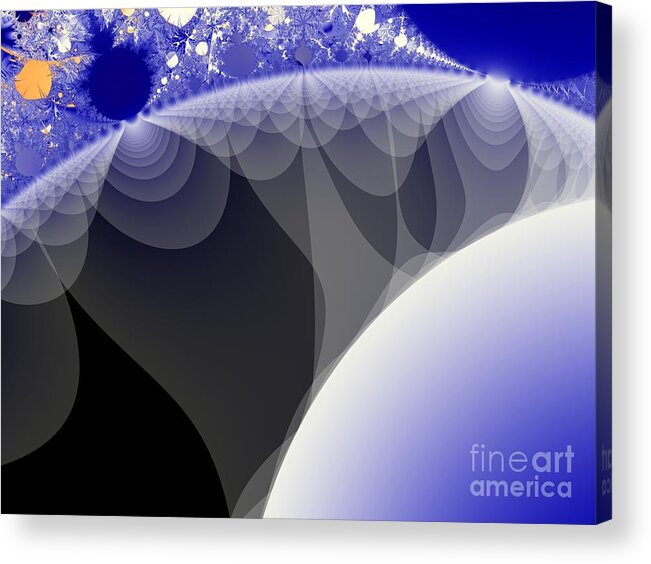 Fractal Image Acrylic Print featuring the digital art Orbs and Atmospheres by Ron Bissett