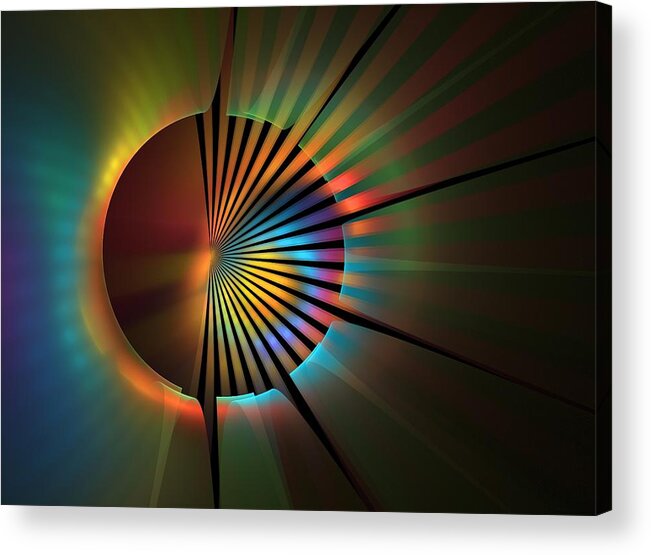 Apophysis Acrylic Print featuring the digital art Out of the Corner of My Eye by Lyle Hatch