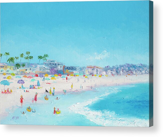 Pacific Beach Acrylic Print featuring the painting Pacific Beach in San Diego by Jan Matson