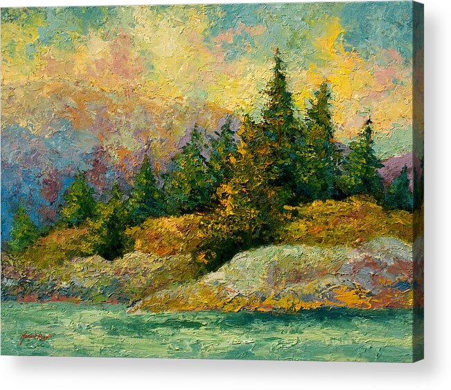 Alaska Acrylic Print featuring the painting Pacific Island by Marion Rose