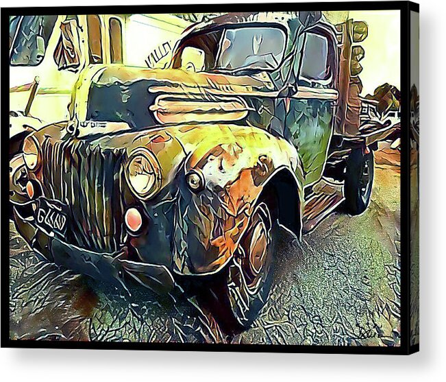 Pickup Acrylic Print featuring the photograph Painterly Pickup by Peggy Dietz