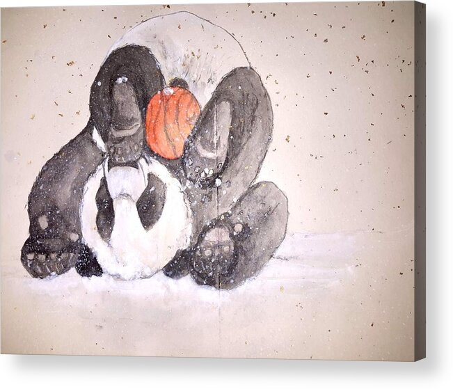 Panda Acrylic Print featuring the painting Pandamonium album by Debbi Saccomanno Chan