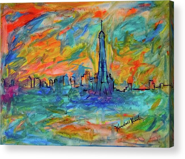 Paris Prints For Sale Acrylic Print featuring the painting Paris Edge by Kendall Kessler