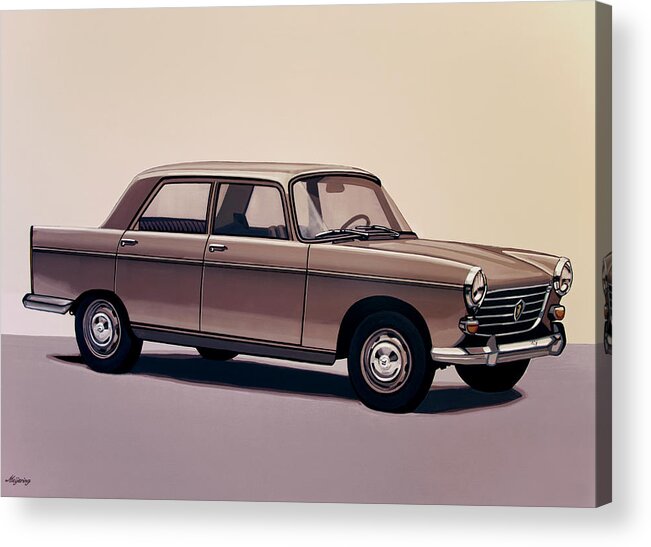 Peugeot 404 Acrylic Print featuring the painting Peugeot 404 1960 Painting by Paul Meijering