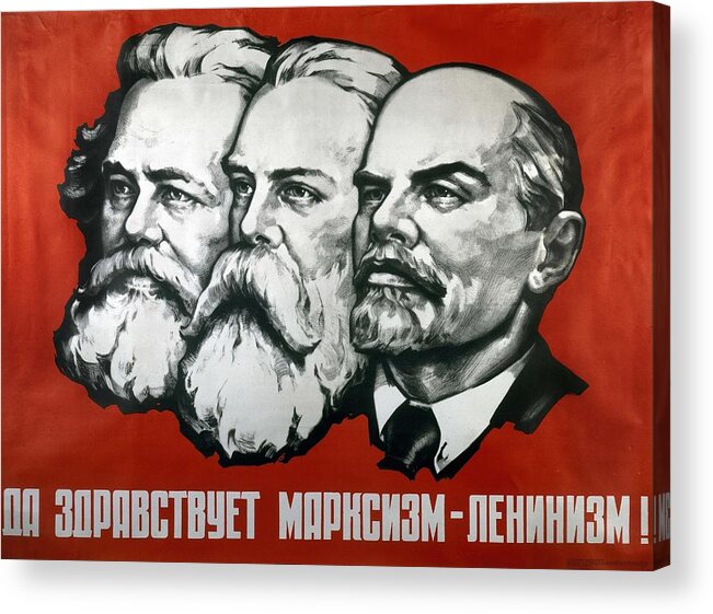 Poster Depicting Karl Marx Friedrich Engels And Lenin Acrylic Images, Photos, Reviews