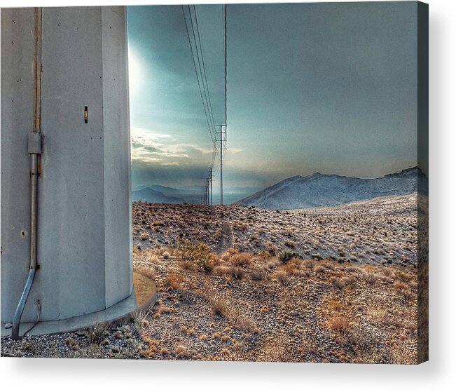 Power Lines Acrylic Print featuring the photograph Power by Mark Ross
