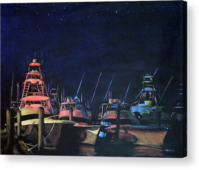 Acrylic Acrylic Print featuring the painting Primary Nightlights by Christopher Reid