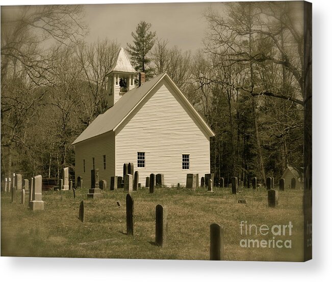 Primitive Baptist Church Acrylic Print featuring the photograph Primitive Baptist Church, Smoky Mountains by Ron Long