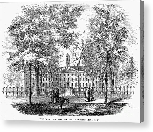 1853 Acrylic Print featuring the photograph Princeton College, 1853 by Granger