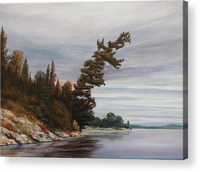 Landscape Acrylic Print featuring the painting Ptarmigan Bay by Ruth Kamenev