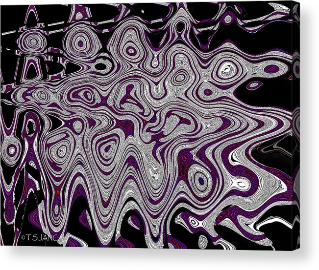 Purple Splot #2 Acrylic Print featuring the digital art Purple Splot #2 by Tom Janca