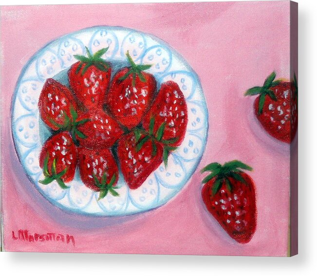 Red Acrylic Print featuring the painting Red And Juicy by Lia Marsman