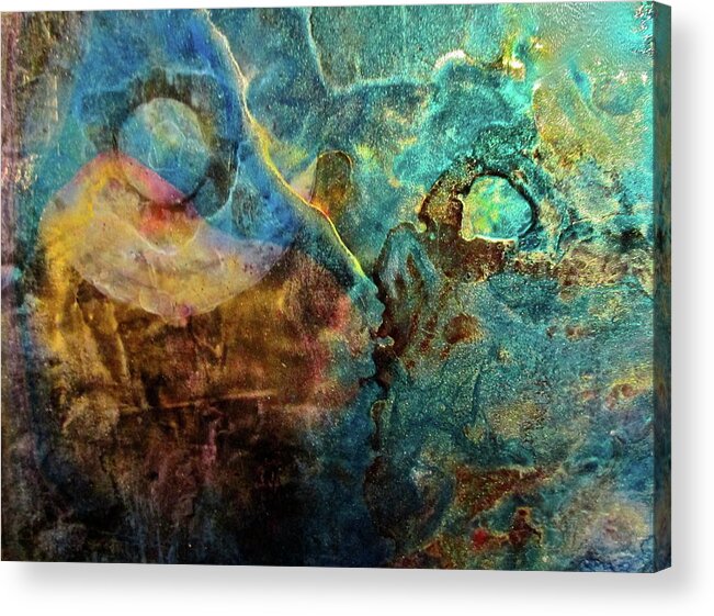 Ink Acrylic Print featuring the painting Reflecting the Earth by Janice Nabors Raiteri