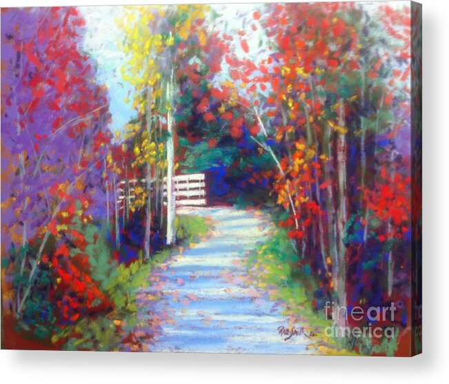 Pastels Acrylic Print featuring the pastel Sackville Walking Trail by Rae Smith