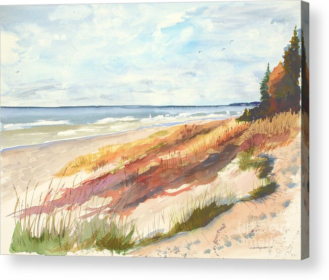 Waterscape Acrylic Print featuring the painting Selah by Sandra Strohschein