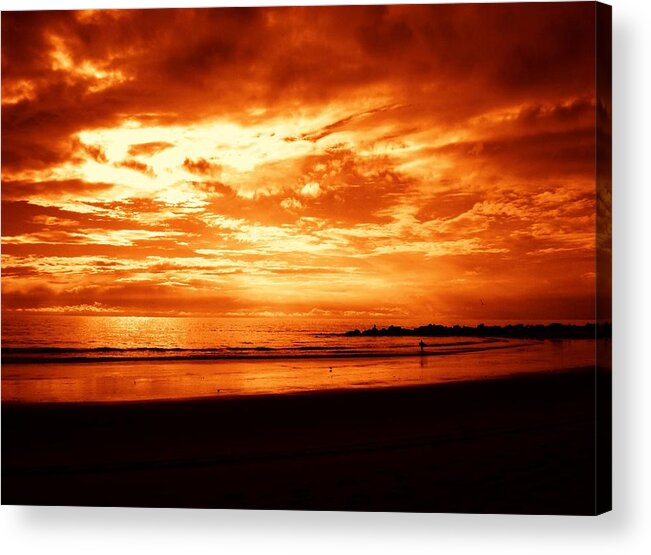 Beach Acrylic Print featuring the photograph Sepia Setting by Daniele Smith