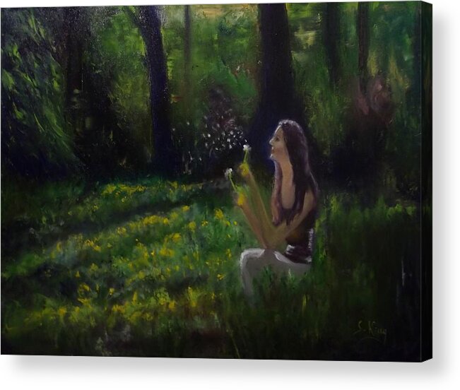 Landscape Acrylic Print featuring the painting Simple Pleasures by Stephen King