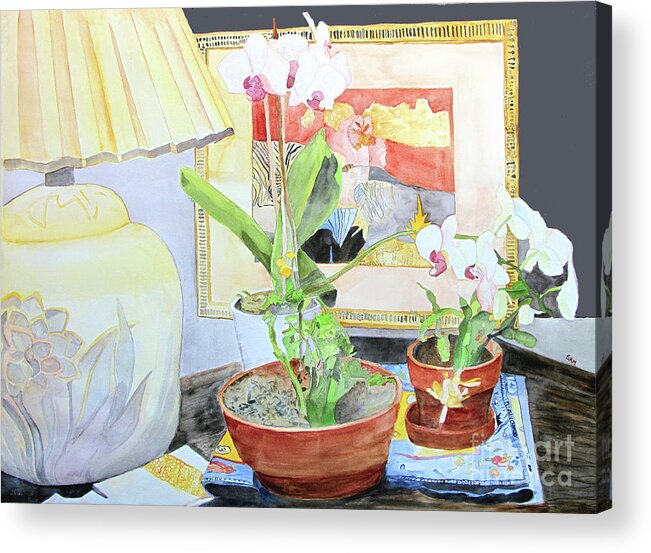 Orchid Acrylic Print featuring the painting Soft Light by Sandy McIntire