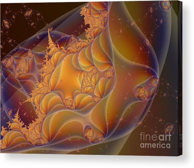 Fractal Art Acrylic Print featuring the digital art Somewhere by Ronald Bissett