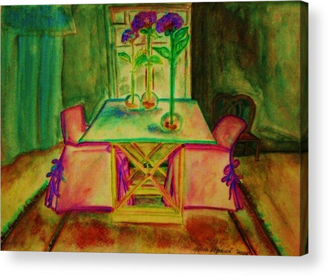 Interior Acrylic Print featuring the painting Sonya's Suite by Helena Bebirian