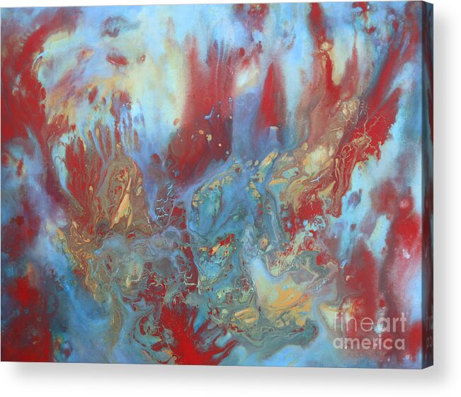 Abstract Acrylic Print featuring the painting Soul Searching by Valerie Travers