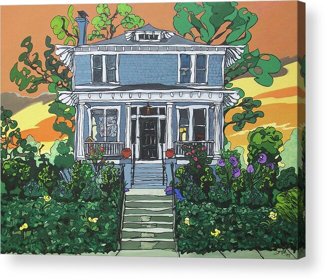 House Acrylic Print featuring the painting Southern Home II by John Gibbs