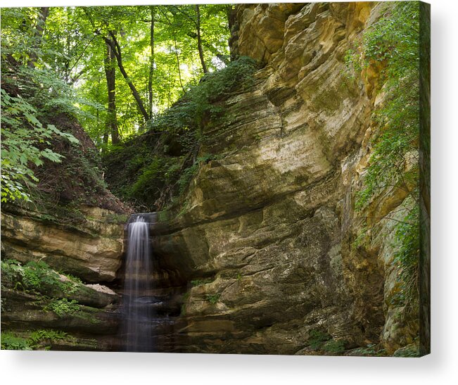 Waterfall Acrylic Print featuring the photograph St. Louis Canyon by Larry Bohlin