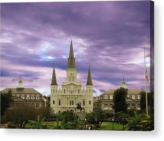 Cityscape Acrylic Print featuring the photograph St. Louis Cathedral by Tom Hefko
