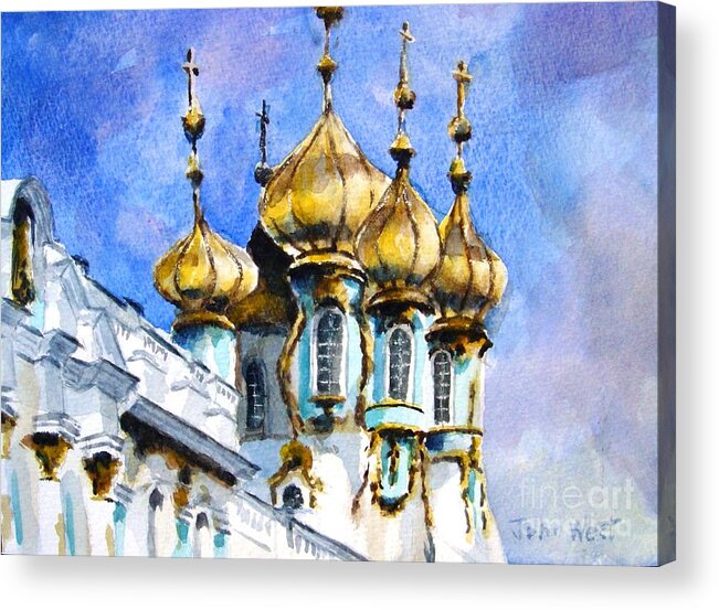 St Petersburg Acrylic Print featuring the painting St Petersburg Russia by John West