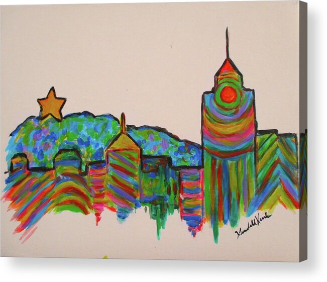 City Acrylic Print featuring the painting Star City Play by Kendall Kessler