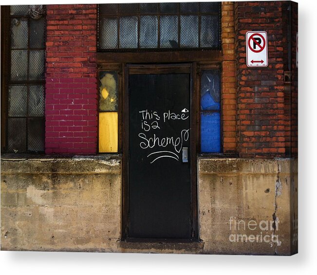 Door Acrylic Print featuring the photograph Strip District Doorway Number Six by Amy Cicconi