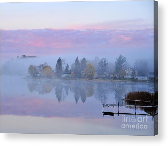Stoneledge Lake Acrylic Print featuring the photograph Stoneledge Lake Fog by Terri Gostola