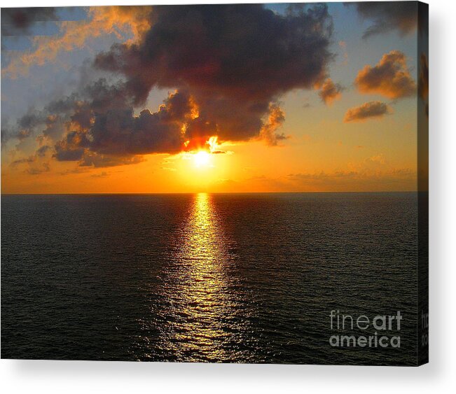 Sunset Acrylic Print featuring the photograph Sunset 3 by Pat Moore