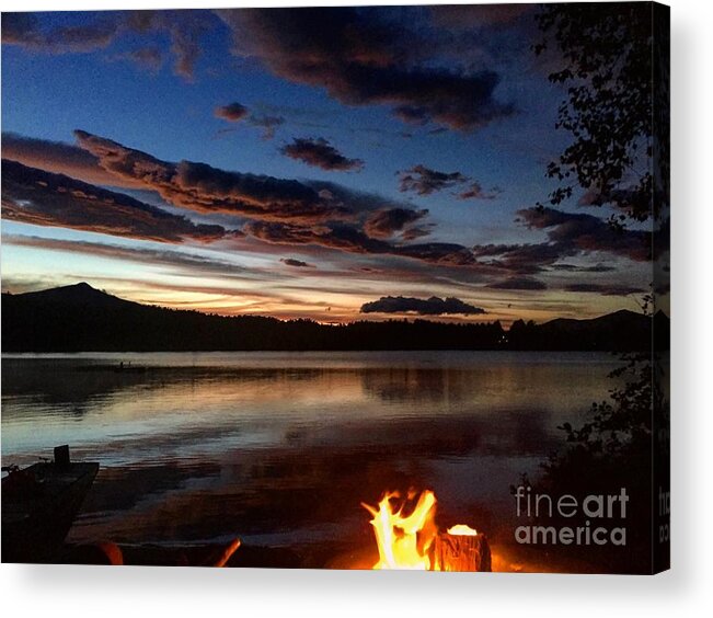 Sunset Acrylic Print featuring the photograph Sunset on the water 4 by Deena Withycombe