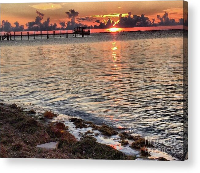 Nature Acrylic Print featuring the photograph Sunset relax by Liz Grindstaff