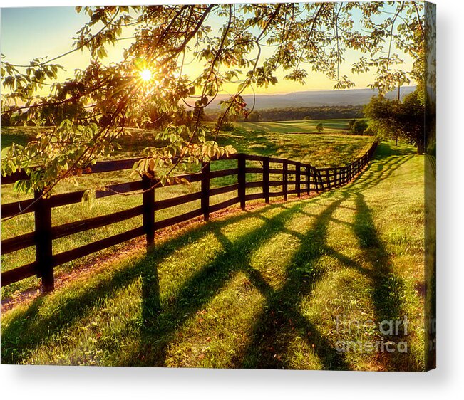 Fence Acrylic Print featuring the photograph Sussex County Sunset by Mark Miller