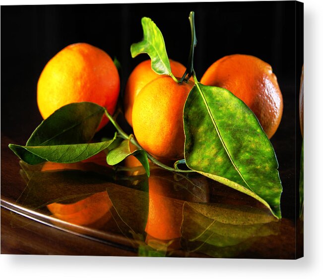 Tangerines Acrylic Print featuring the photograph Tangerines by Robert Och