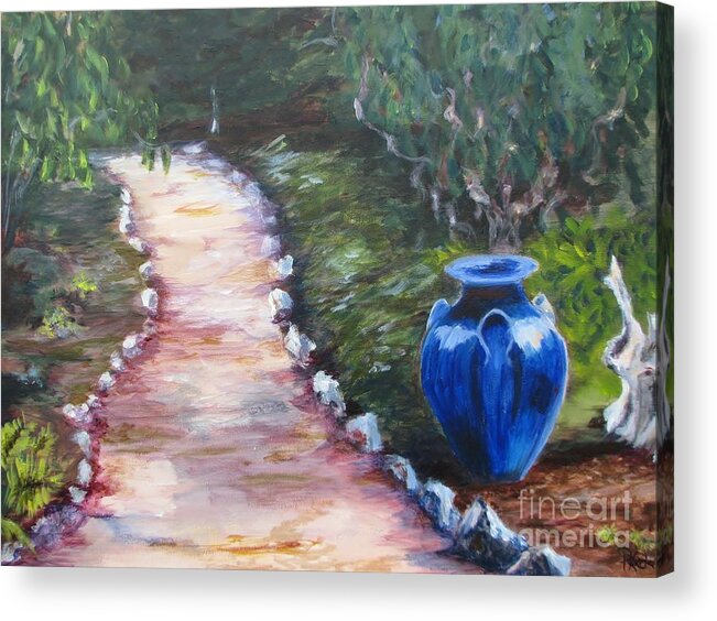Landscape Acrylic Print featuring the painting The Blue Vase by Patricia Kanzler