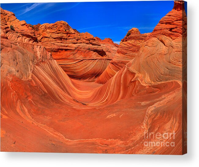 The Wave Acrylic Print featuring the photograph The Desert Wave by Adam Jewell