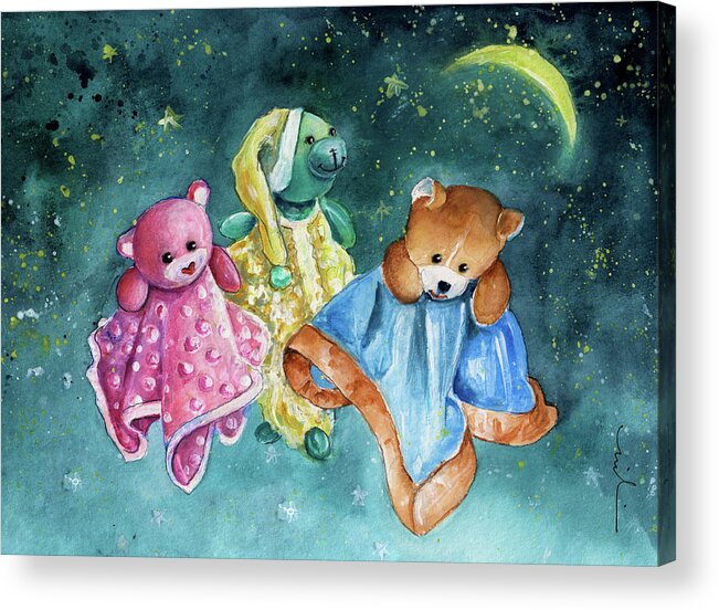 Truffle Mcfurry Acrylic Print featuring the painting The Doo Doo Bears by Miki De Goodaboom