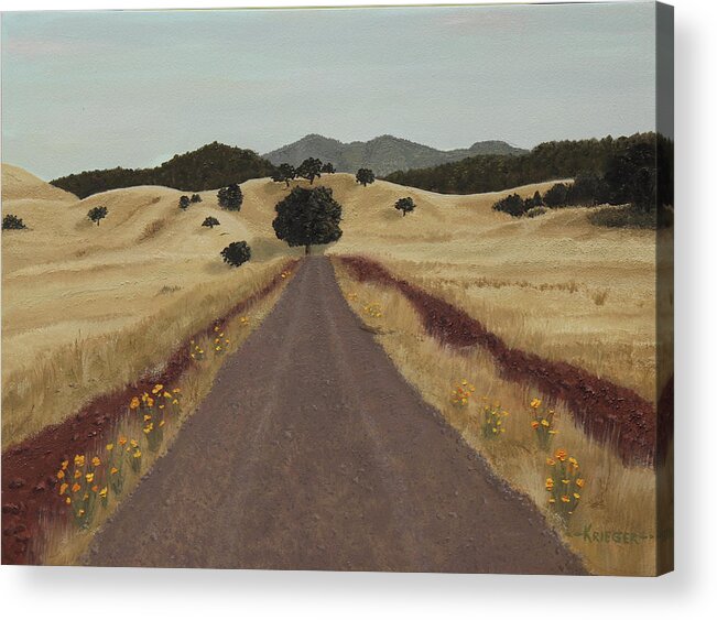 San Jose Acrylic Print featuring the painting The Drive by Stephen Krieger