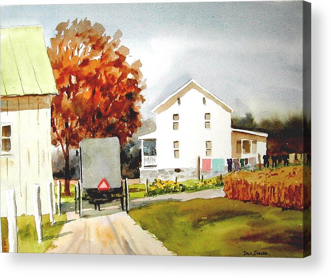 Amish Acrylic Print featuring the painting The Homestead by Faye Ziegler