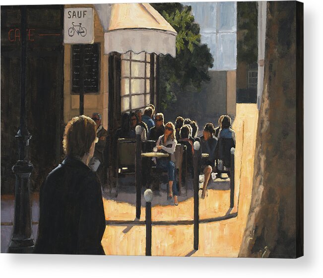 Paris Acrylic Print featuring the painting The Latin Quarter by Tate Hamilton